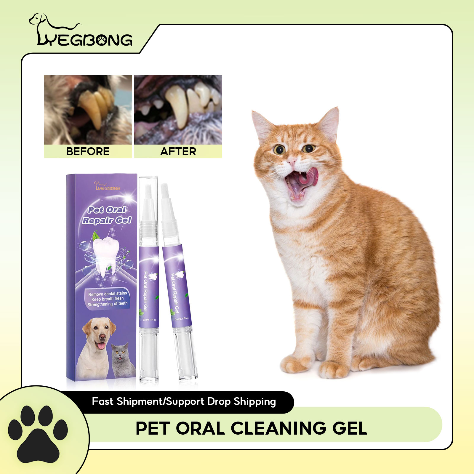 Teeth Whitening Near Me - Pet Oral Repair Gel Puppy Tartar