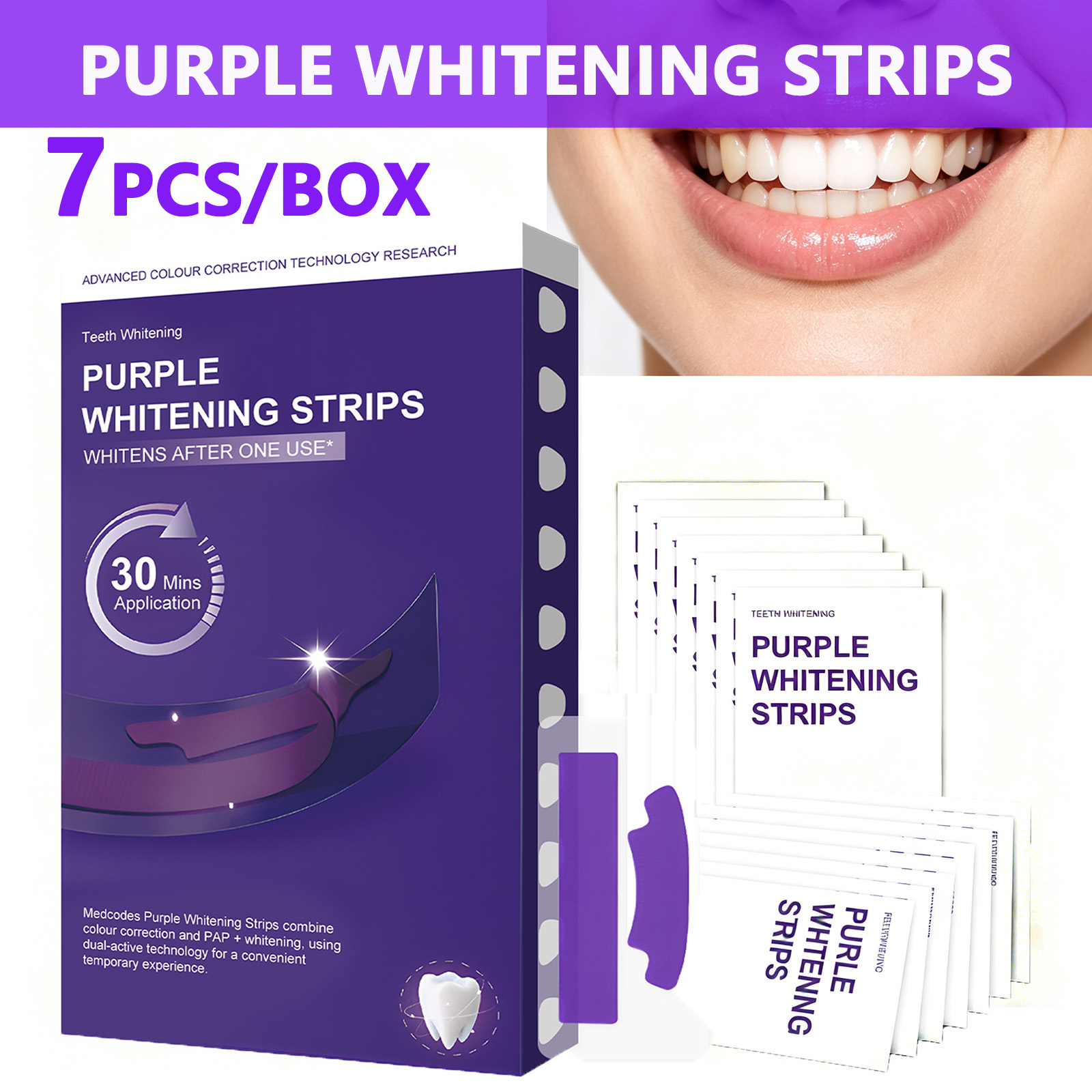 Teeth Whitening Quick - Purple Teeth Whitening Strips – 30