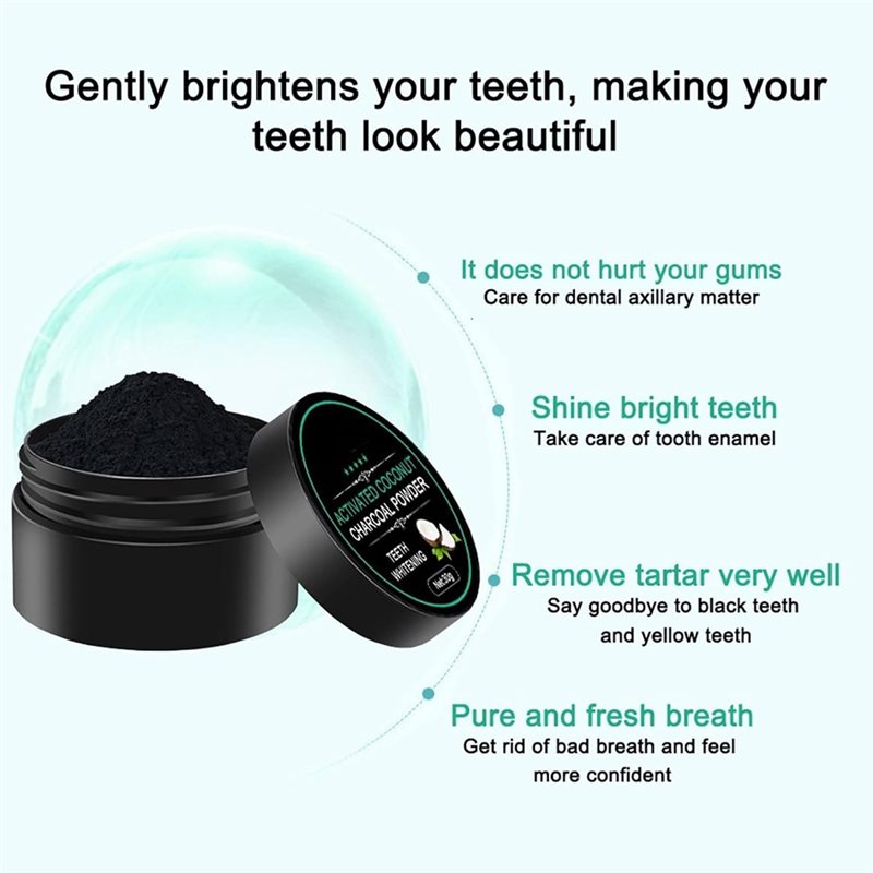 【CONSUMERS' FAVORITE】Teeth Whi - огляд і ціна Teeth Whitening Activated Organic Charcoal