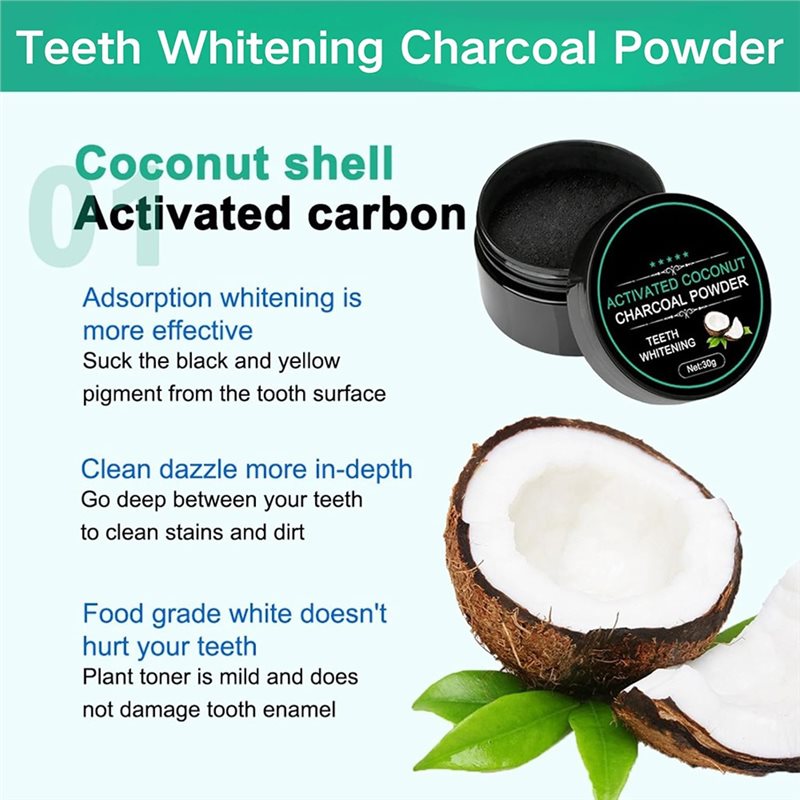 【CONSUMERS' FAVORITE】Teeth Whi - огляд і ціна Teeth Whitening Activated Organic Charcoal