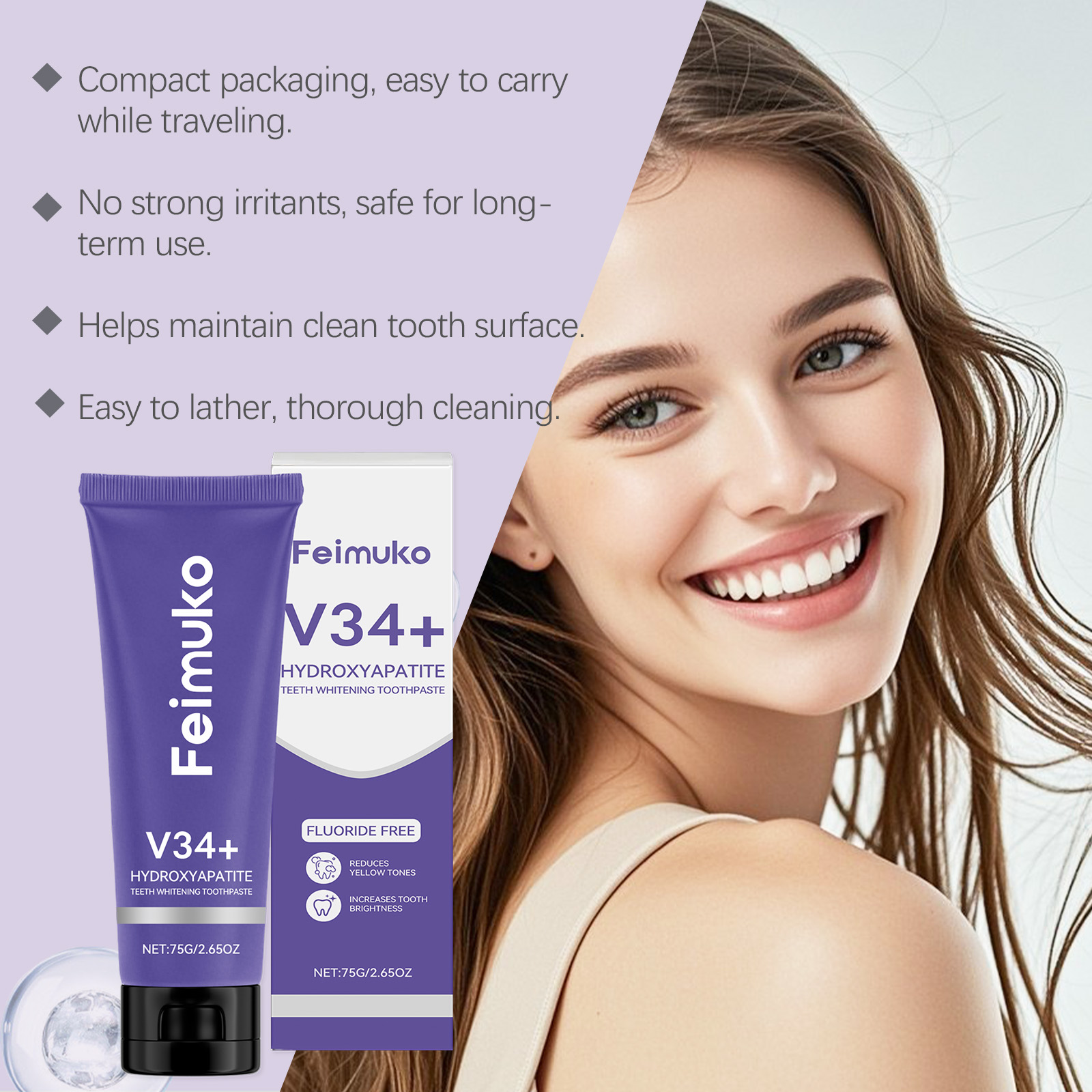 Feimuko Teeth Whitening Toothp - огляд і ціна Teeth Whitening Quick