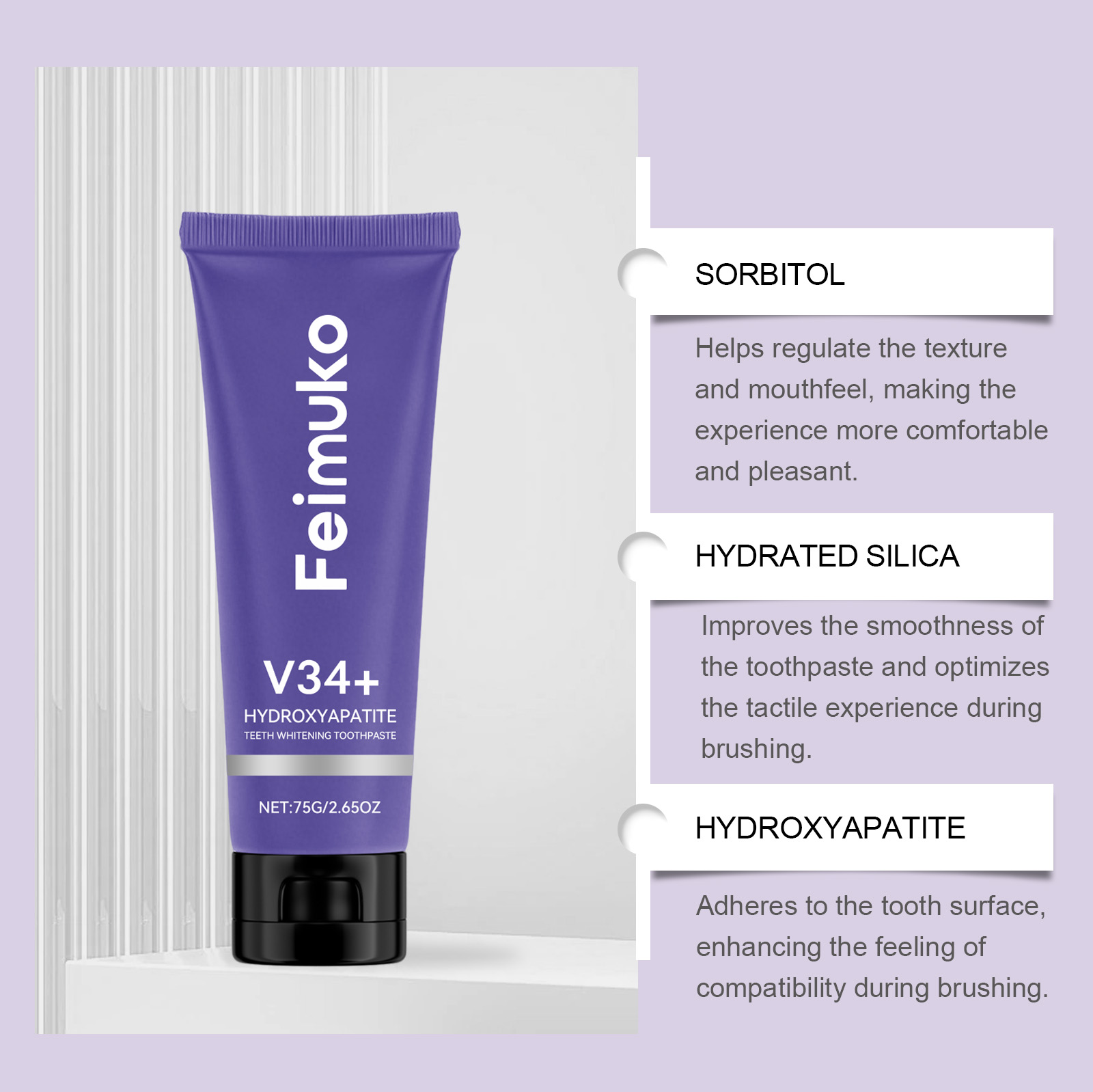 Feimuko Teeth Whitening Toothp - огляд і ціна Teeth Whitening Quick