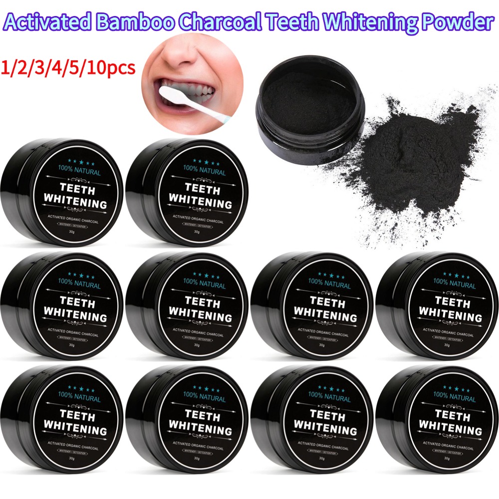 Teeth Whitening Powder Natural - огляд і ціна Teeth Whitening Activated Organic Charcoal